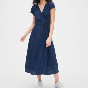 Gap Sz XS midi wrap dress